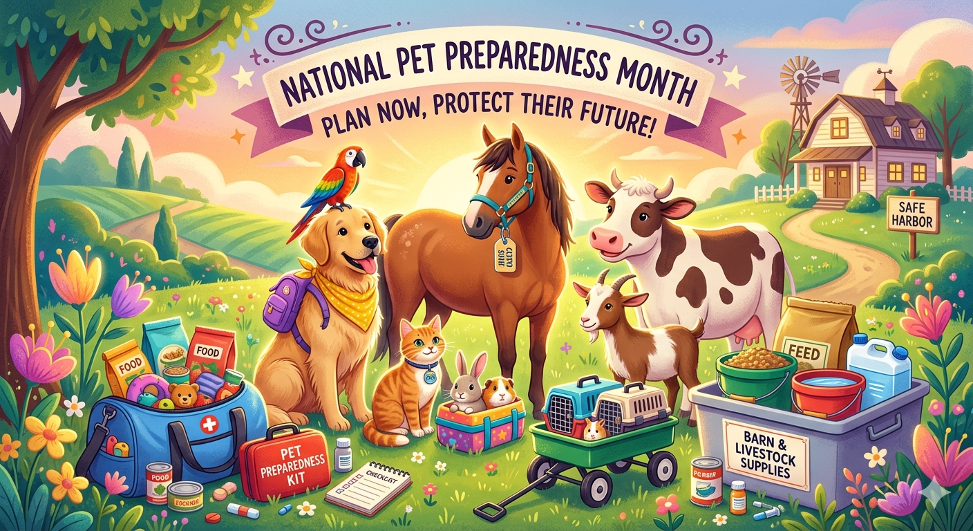Preparing Every Paw, Claw, Talon, and Hoof: A Guide to National Pet Preparedness Month