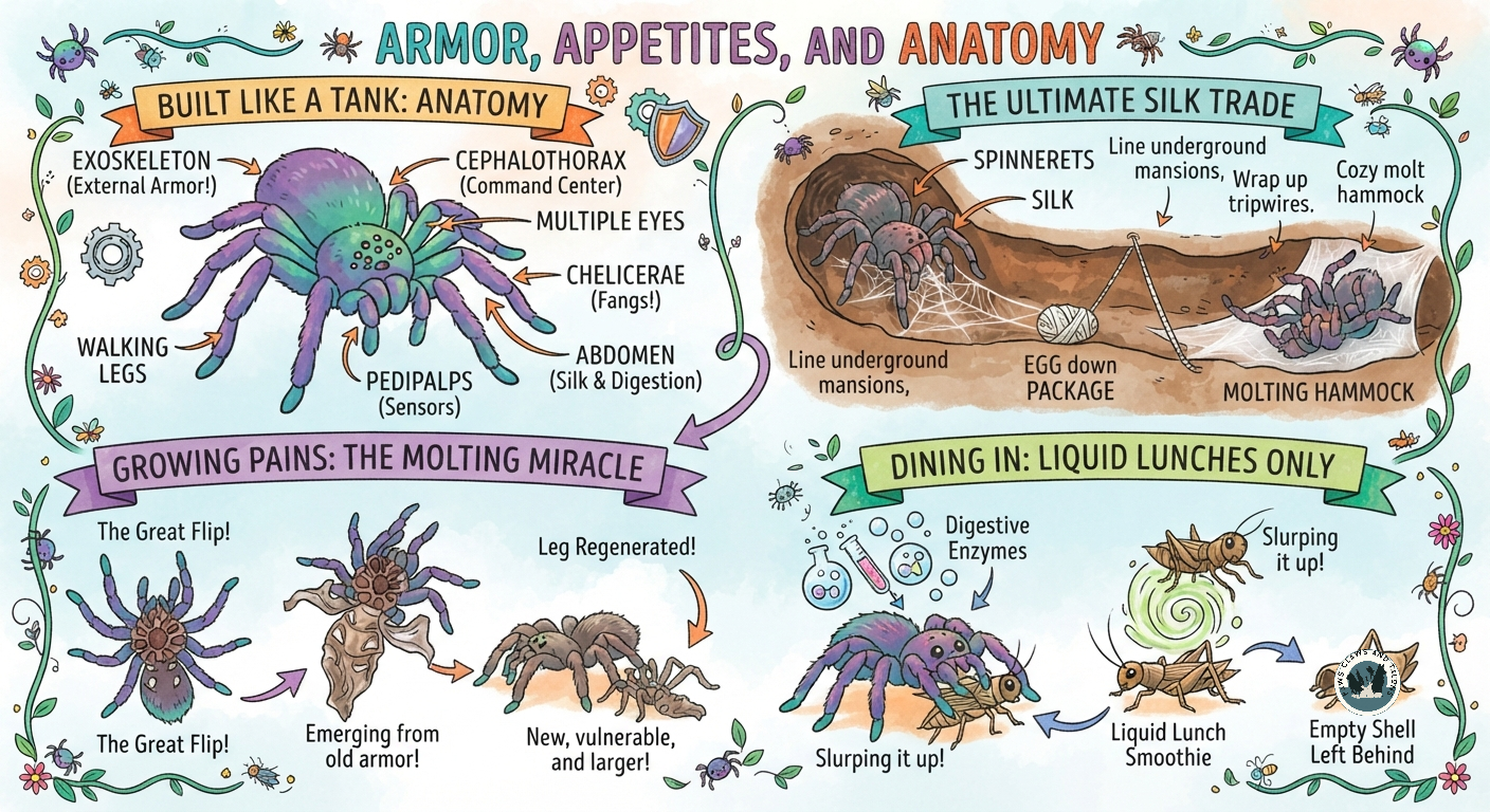 Tarantulas: Armor, Appetites, and Anatomy