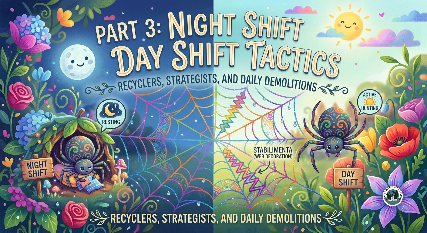 Orb Weavers: Night Shift vs. Day Shift Tactics